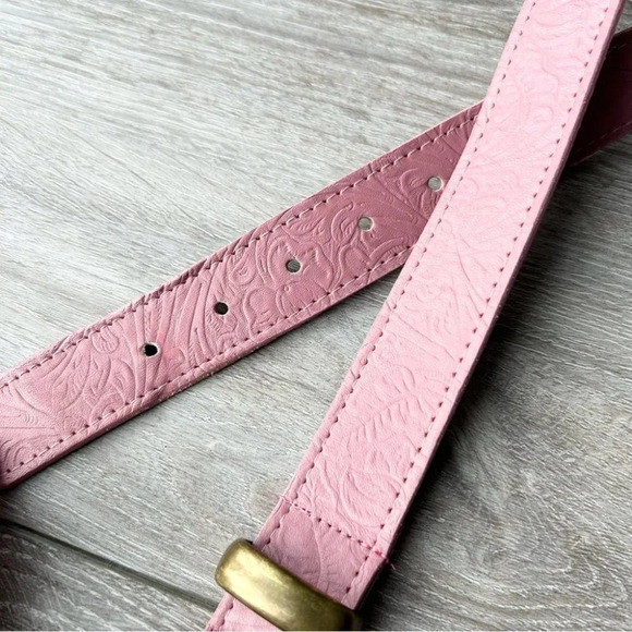 Willow Ridge Pink Suede Embossed Genuine Leather Belt main image 10